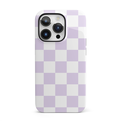 Pastel Purple Checkered iPhone Case