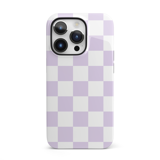 Pastel Purple Checkered iPhone Case
