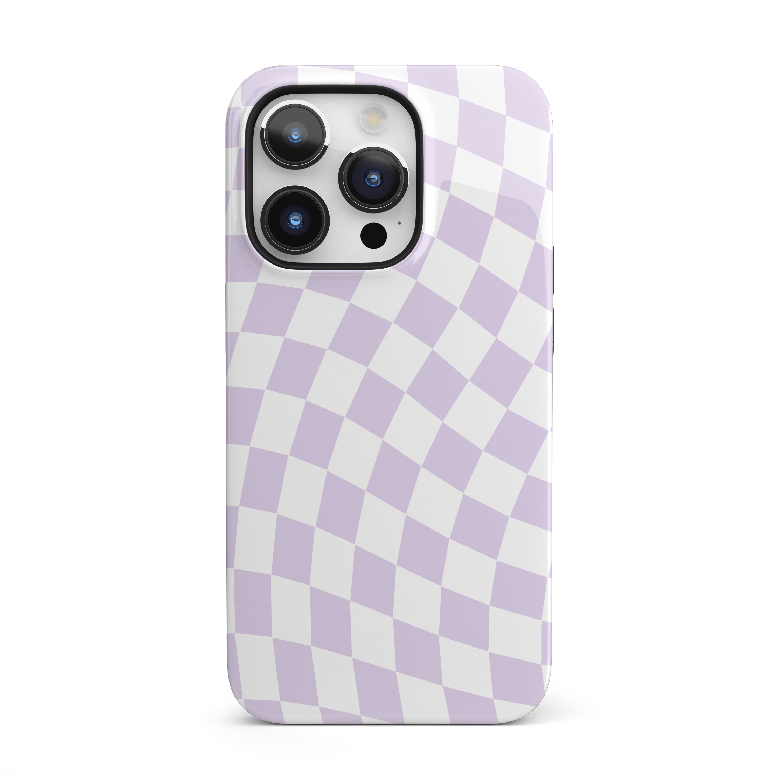 Purple Wavy Checkered iPhone Case