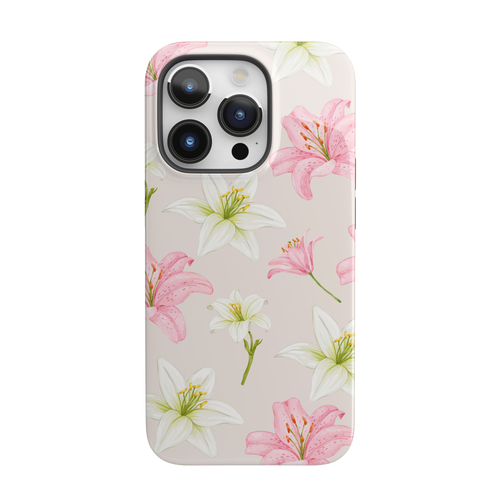 Beige Tiger Lily iPhone Case