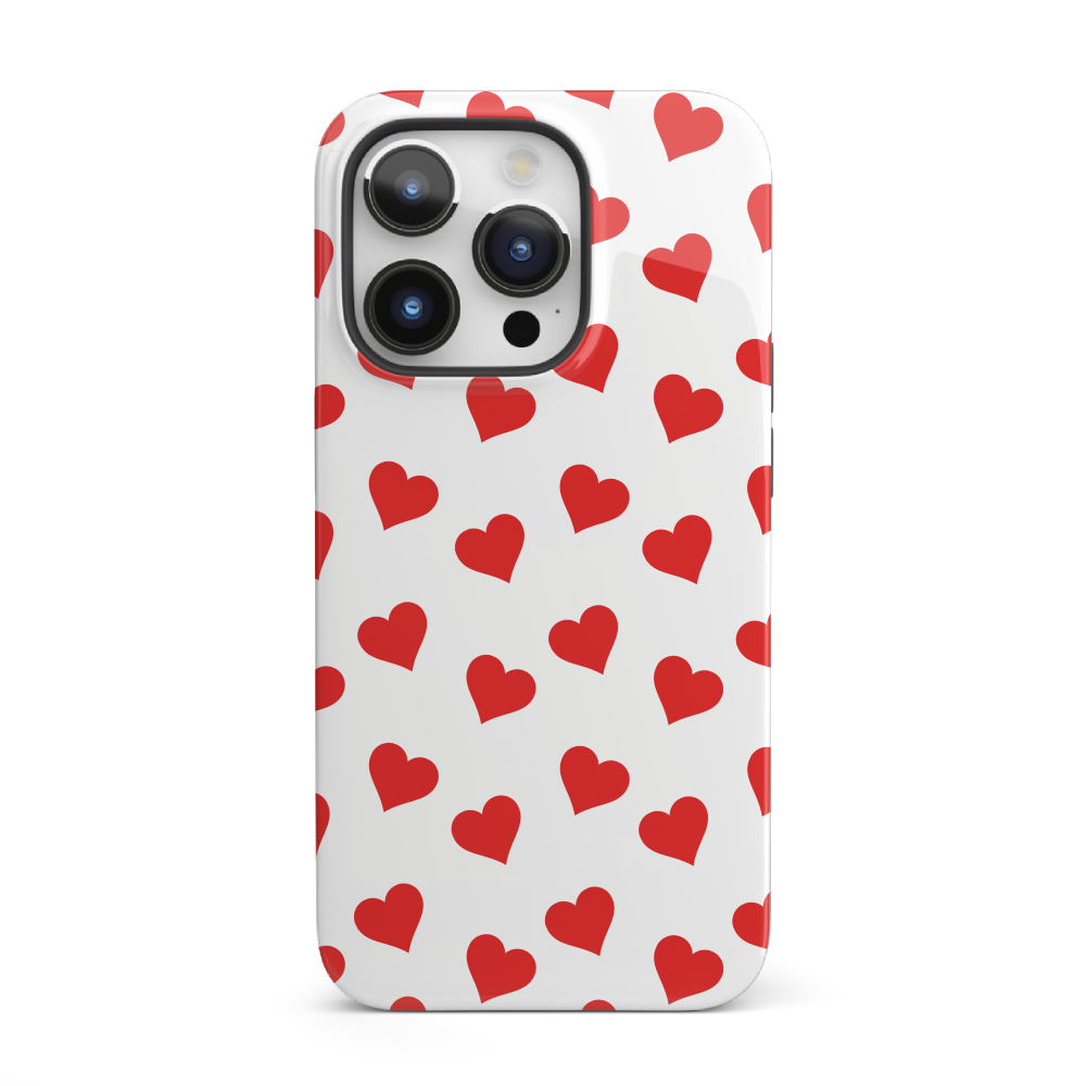 Red Heart Mania iPhone Case