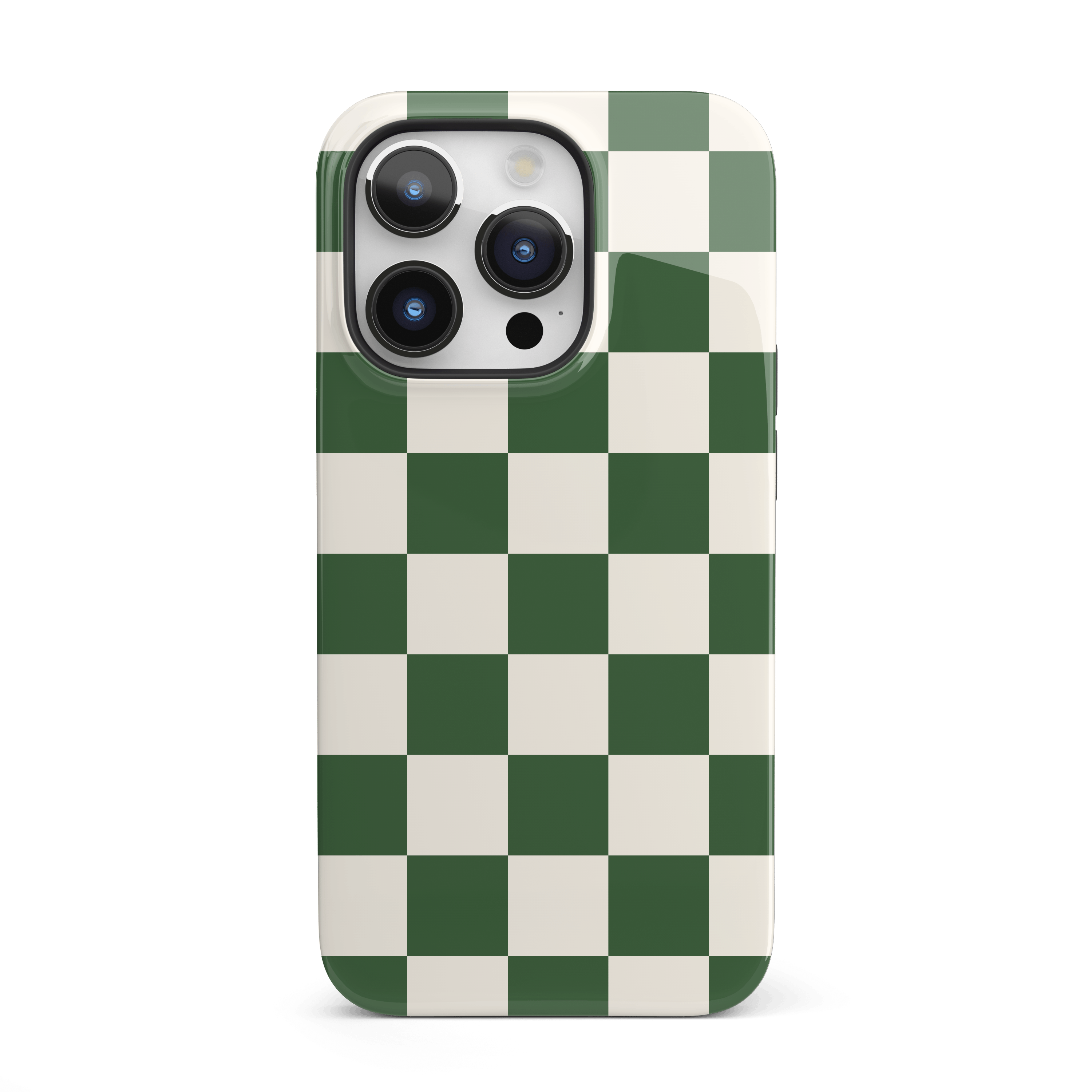 Green Checkered iPhone Case