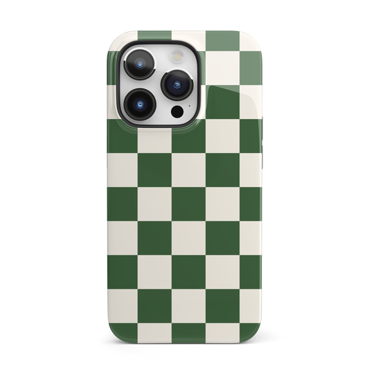 Green Checkered iPhone Case