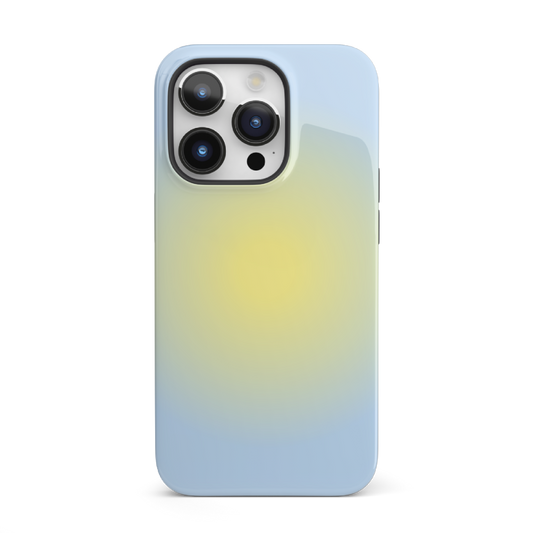 Yellow & Blue Aura iPhone Case