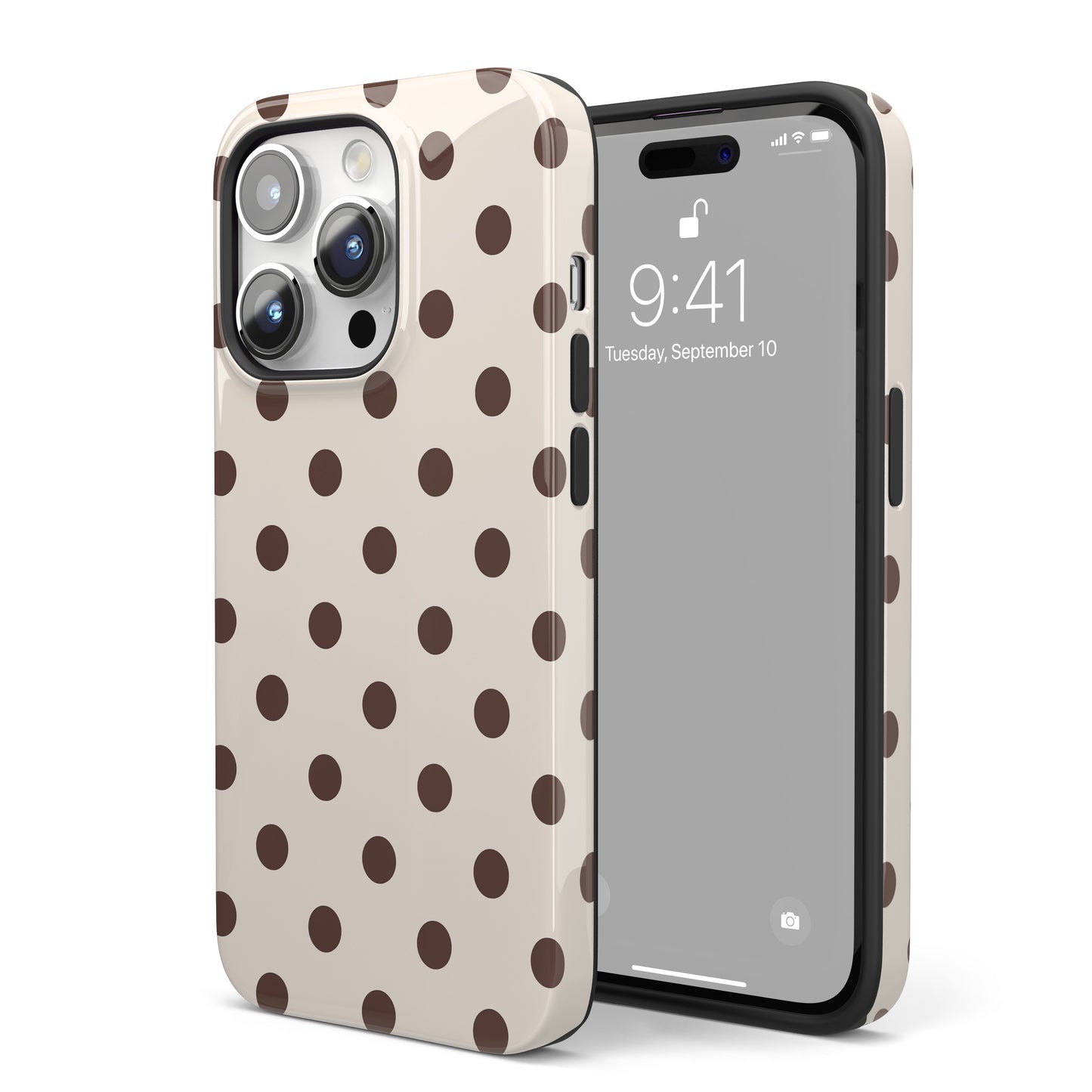 Brown Polka Dots iPhone Case