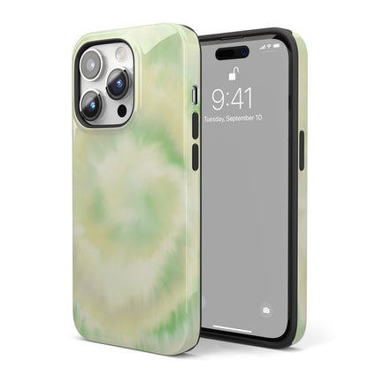 Lime Tie Dye iPhone Case