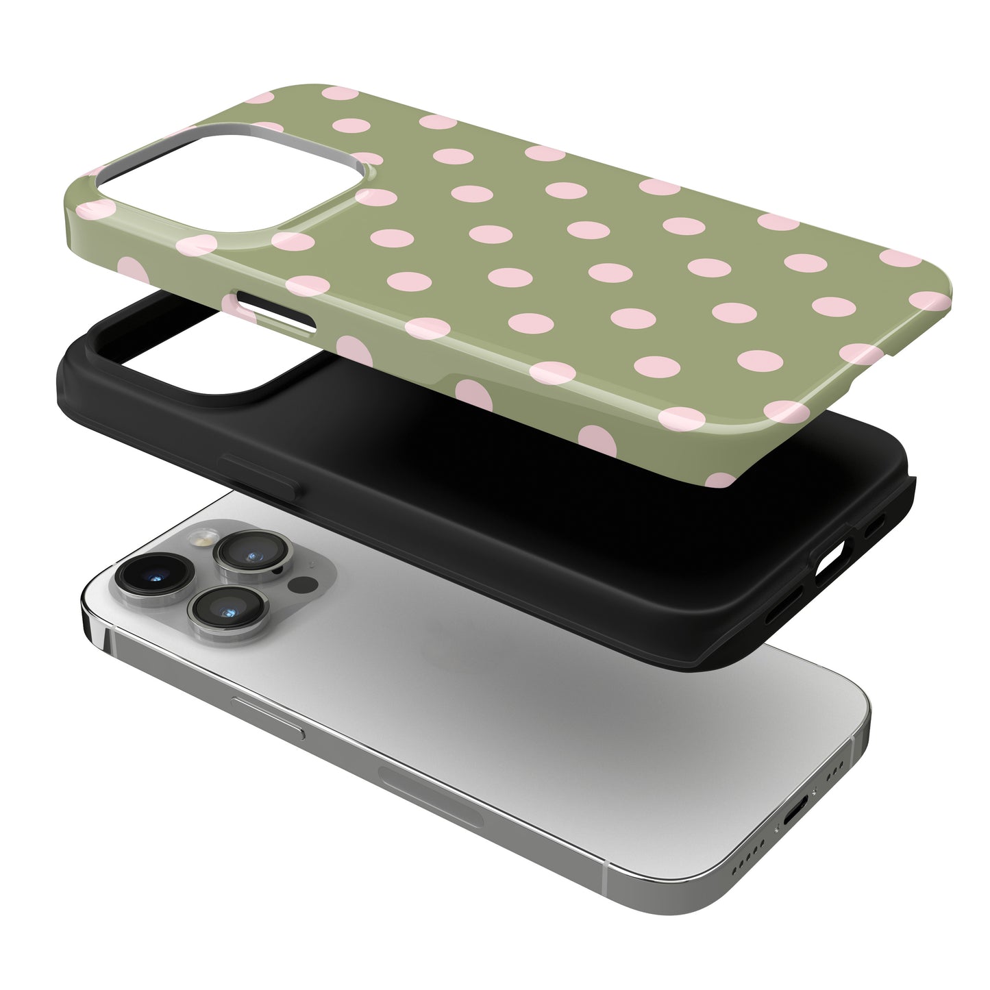 Green Polka Dots iPhone Case