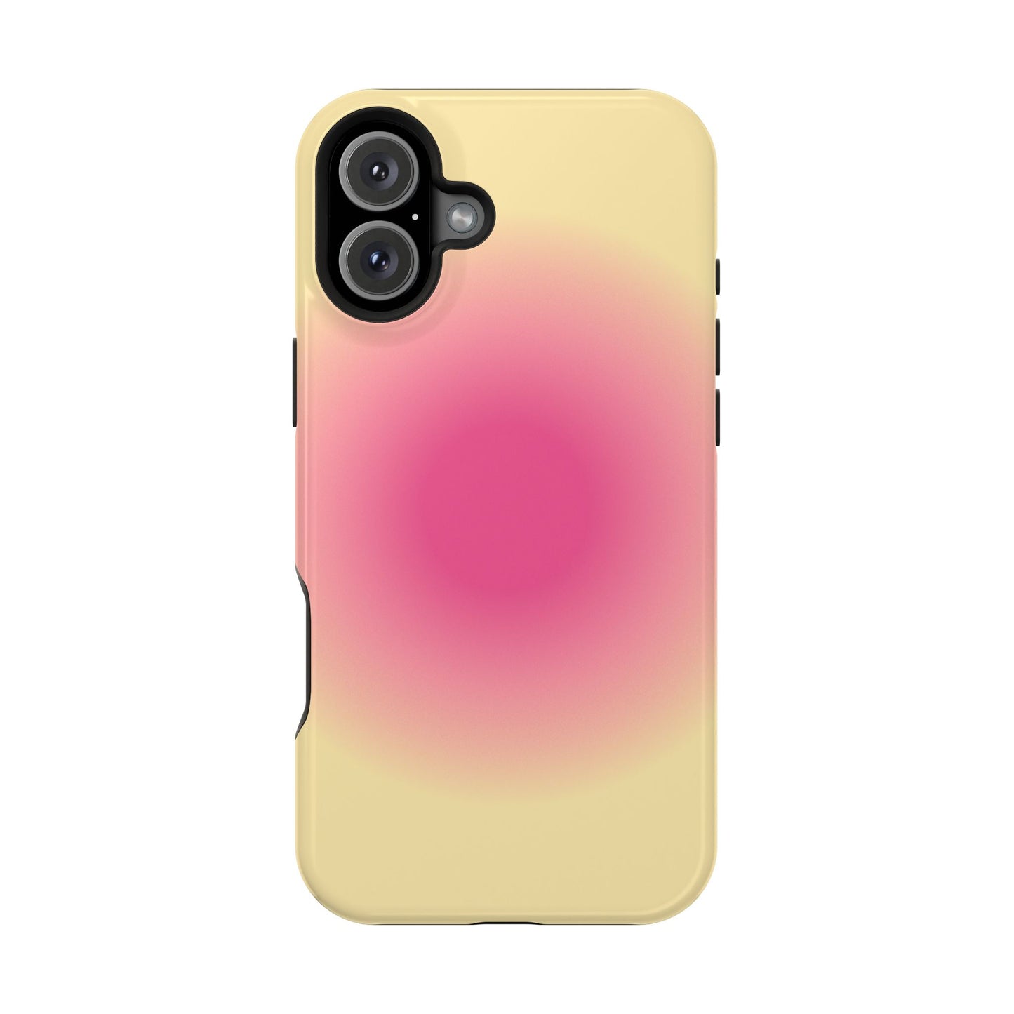 Hot Pink & Yellow Aura iPhone Case