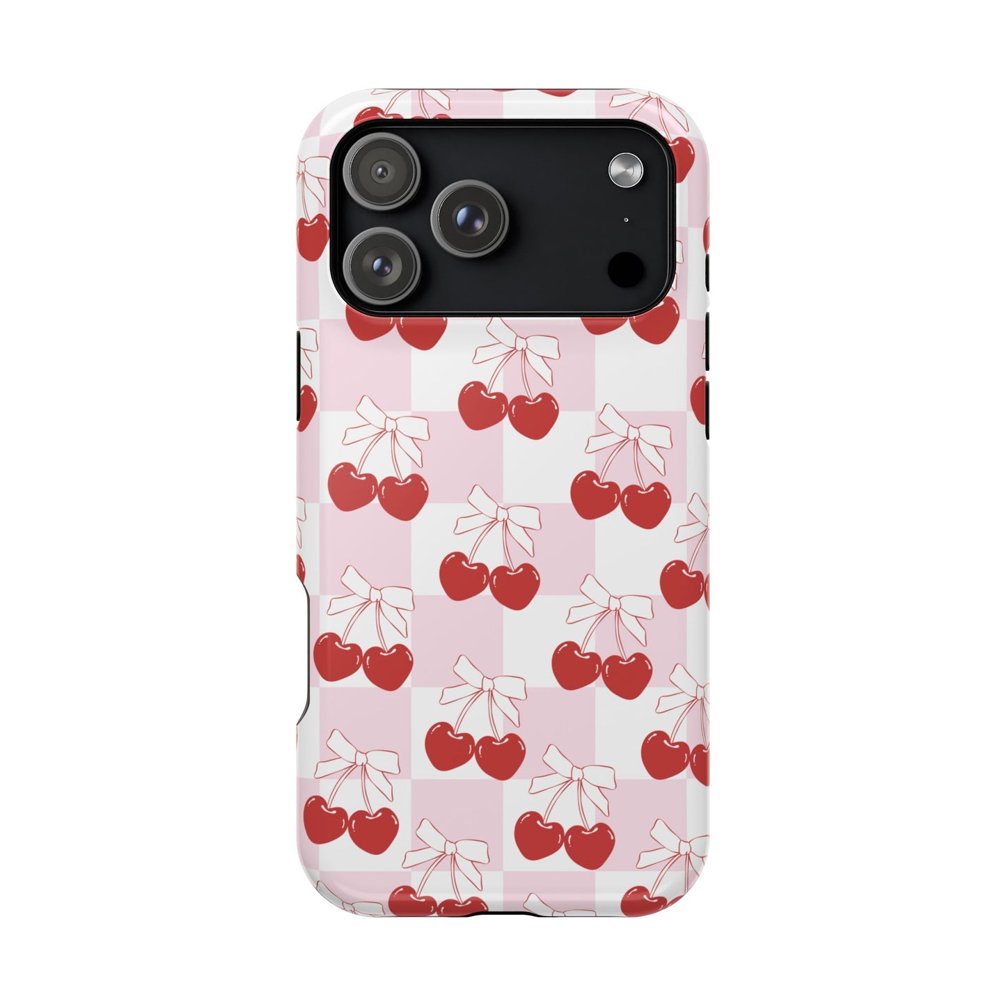 Cherry Bows Coquette iPhone Case