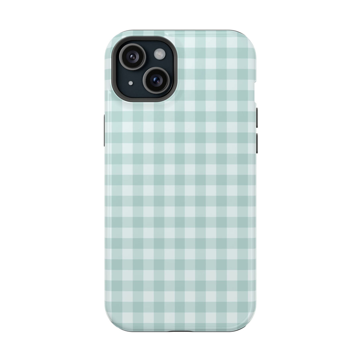 Teal Mini Gingham iPhone Case