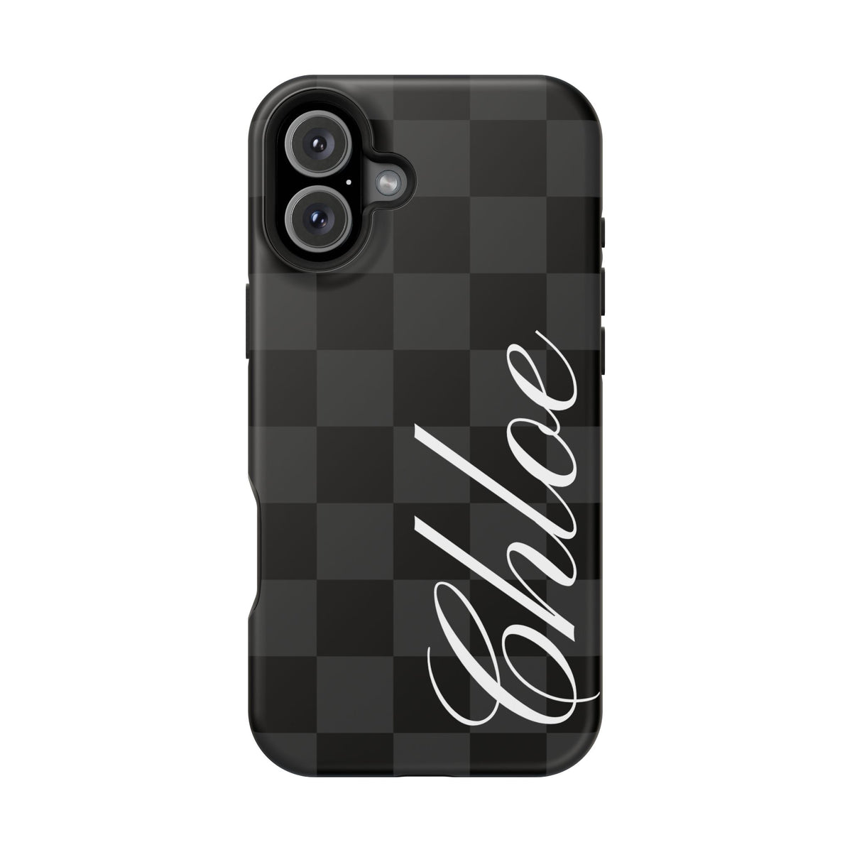 Custom Black Checkered iPhone Case