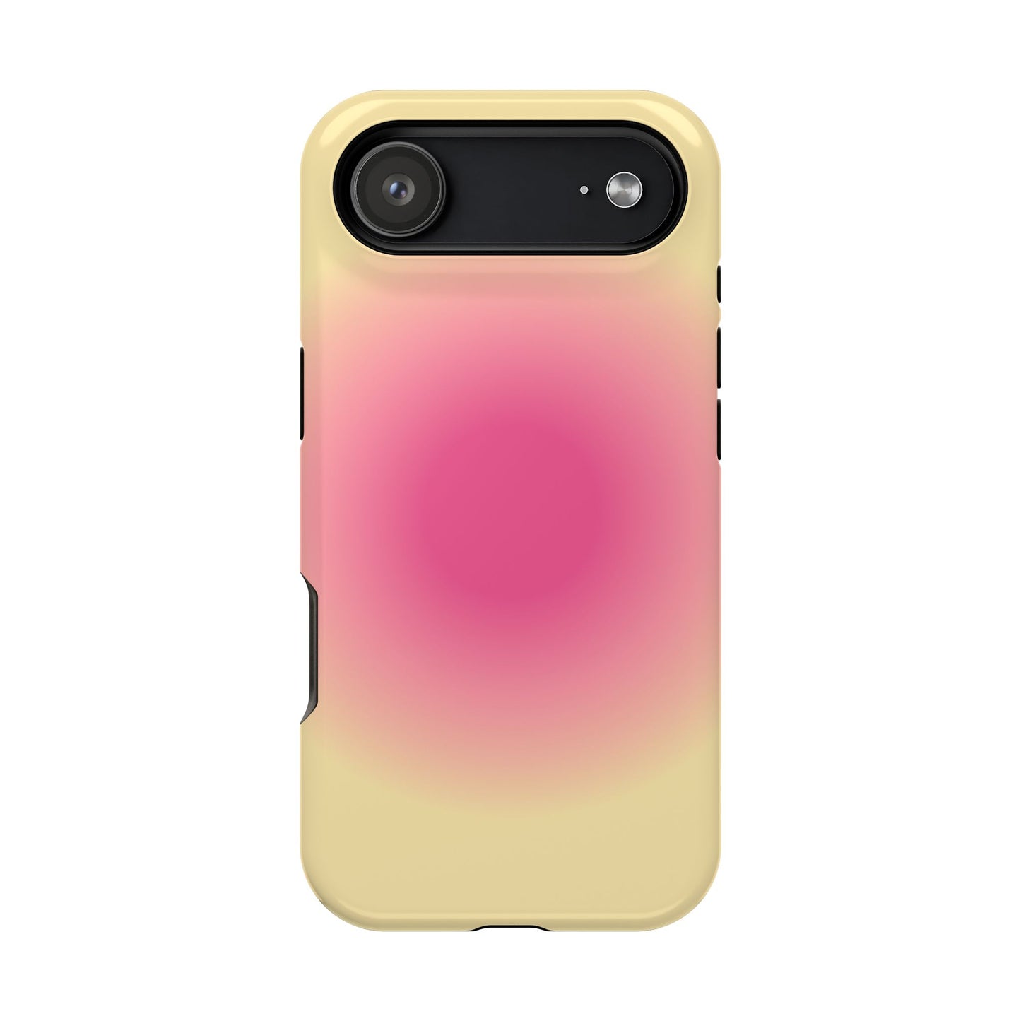 Hot Pink & Yellow Aura iPhone Case