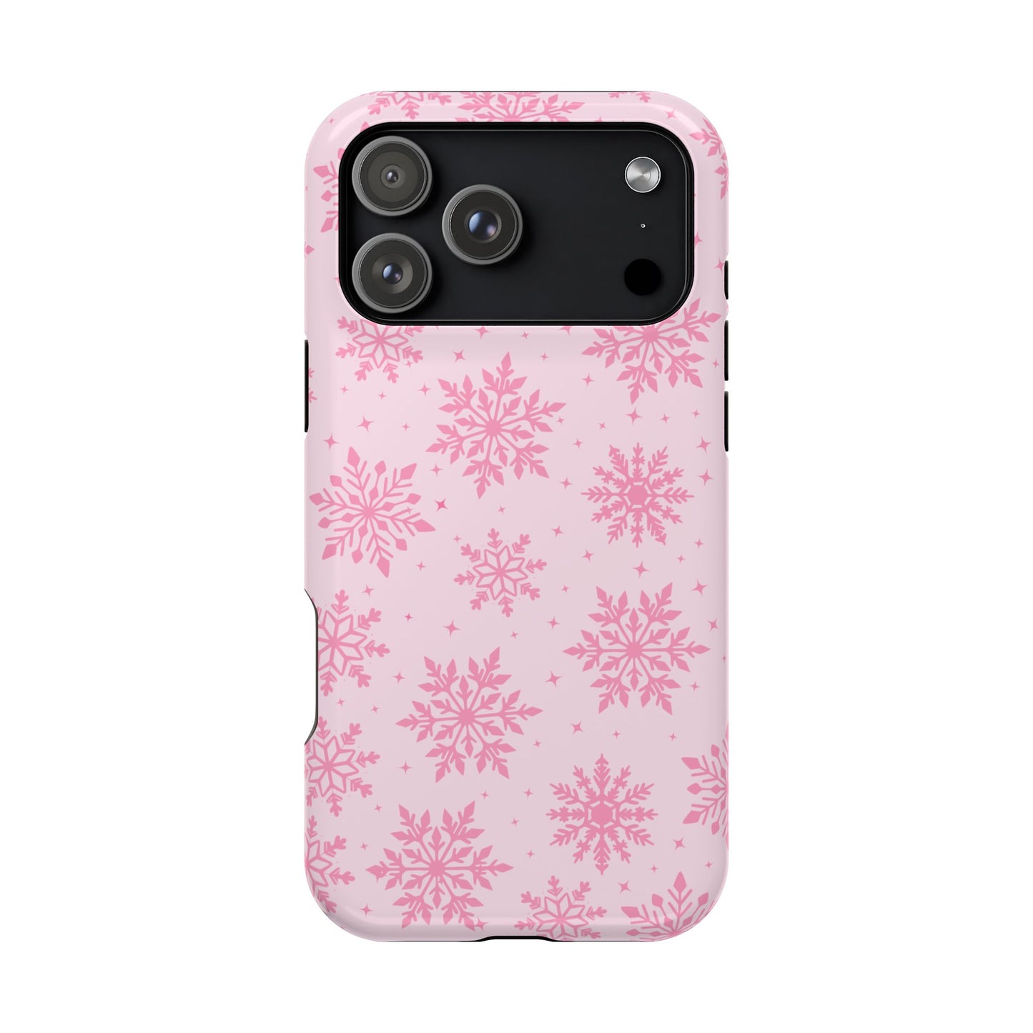 Pink Snowflakes iPhone Case