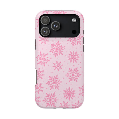 Pink Snowflakes iPhone Case
