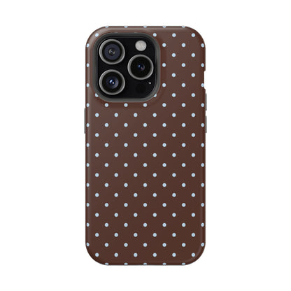 Blue Latte Mini Dots iPhone Case