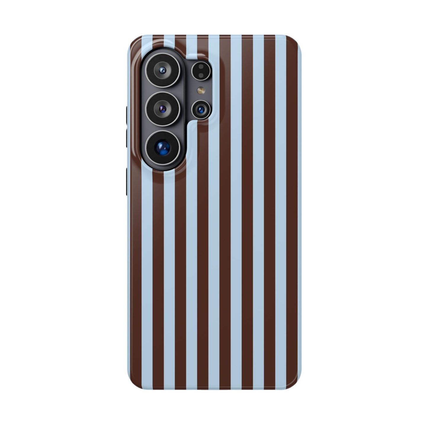Blue Latte Stripes Samsung Case