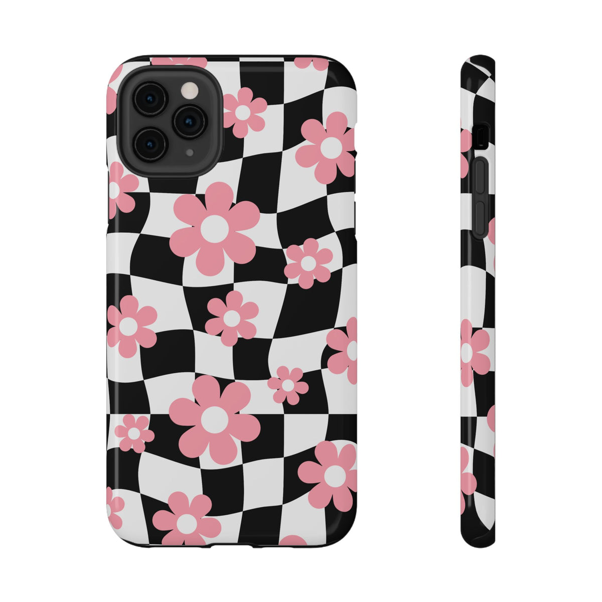 Floral Wavy Checkered iPhone Case from Stella Cases