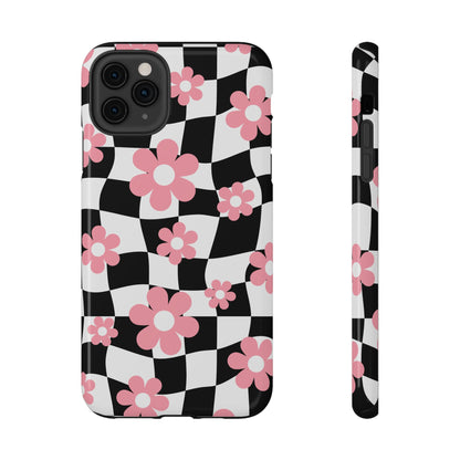 Floral Wavy Checkered iPhone Case from Stella Cases