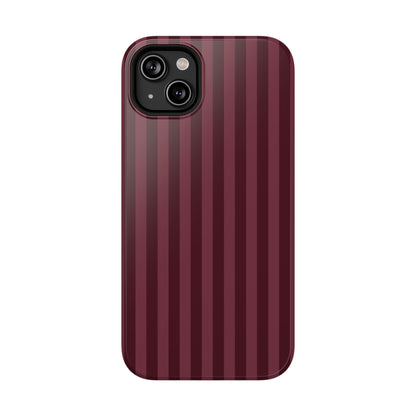 Burgundy Stripes iPhone Case