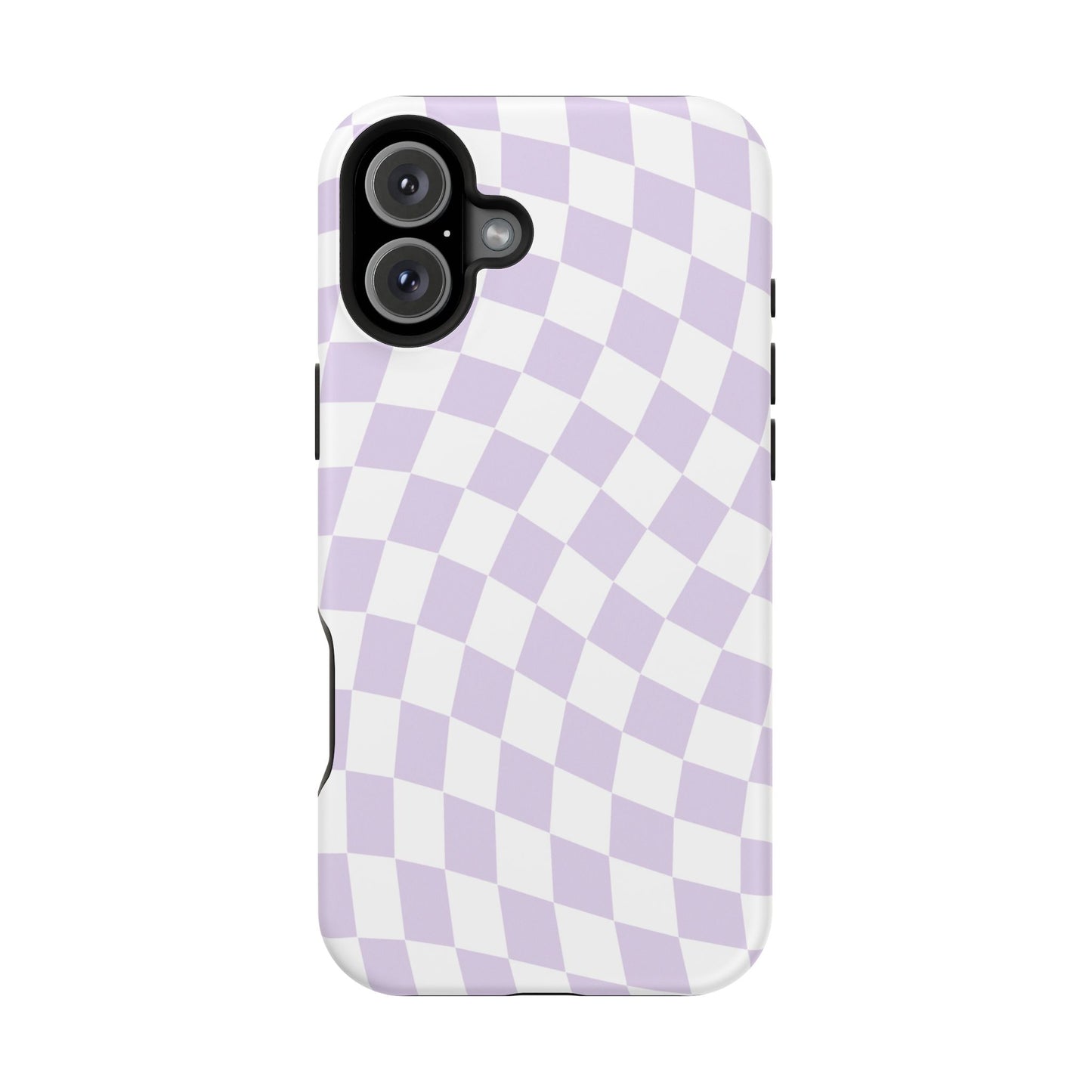 Purple Wavy Checkered iPhone Case