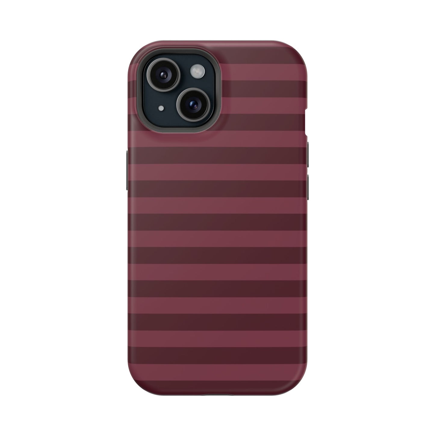 Burgundy Classic Striped iPhone Case