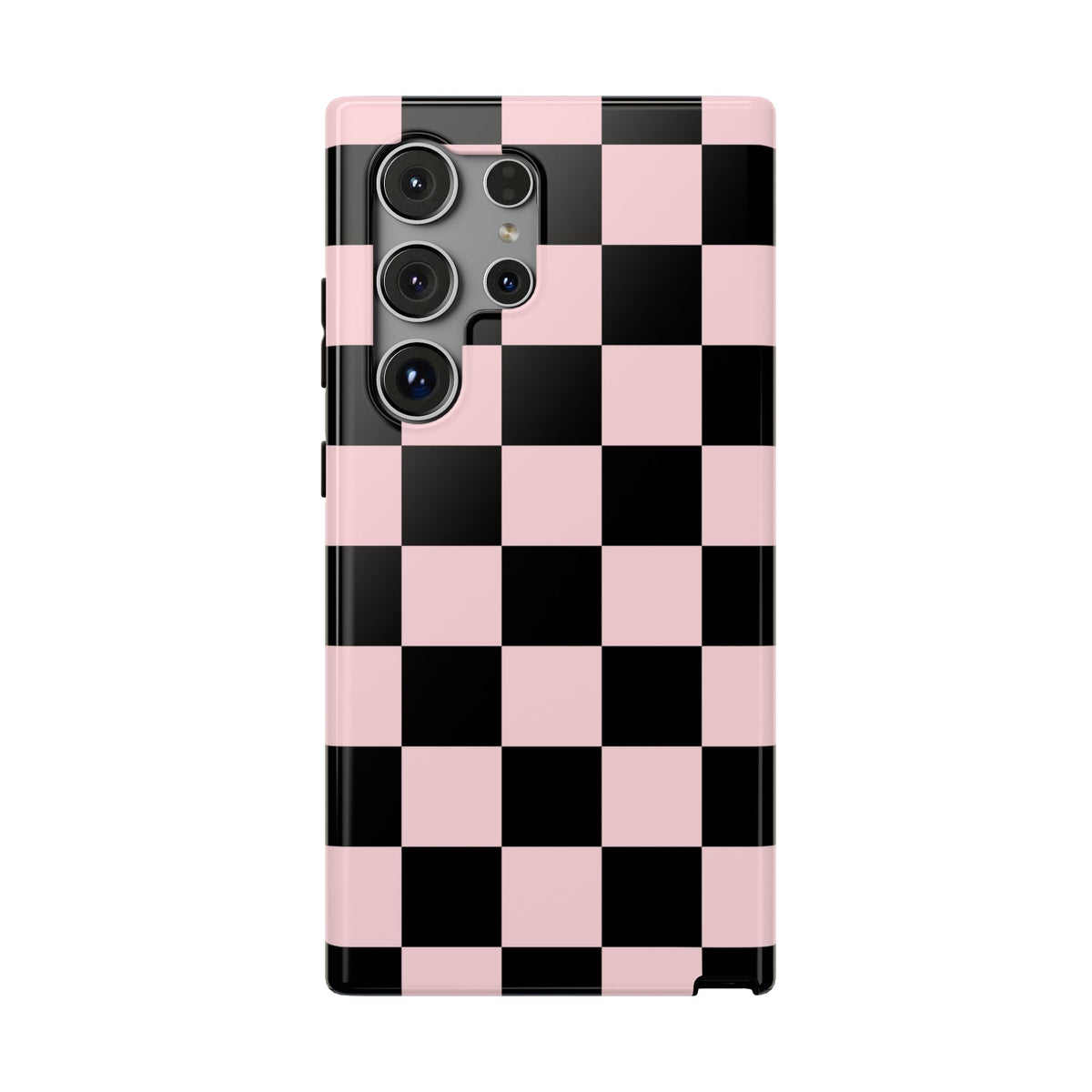 Pink & Black Checkered Samsung Case