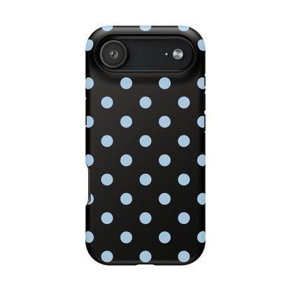 Blue Velvet Polka Dots iPhone Case
