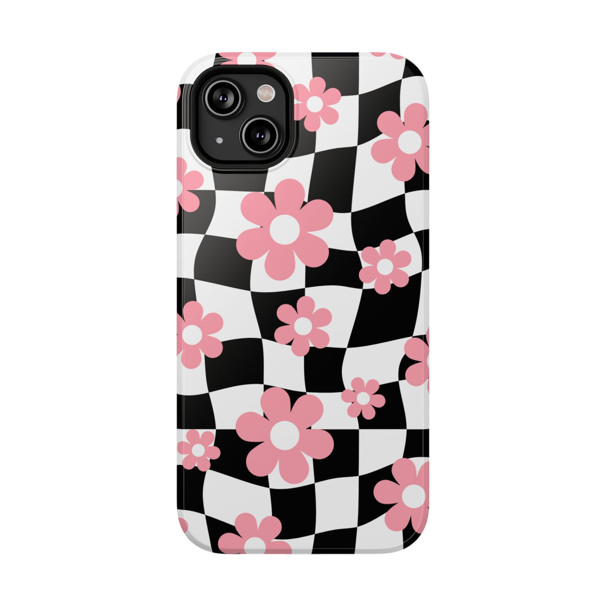 Floral Wavy Checkered iPhone Case from Stella Cases