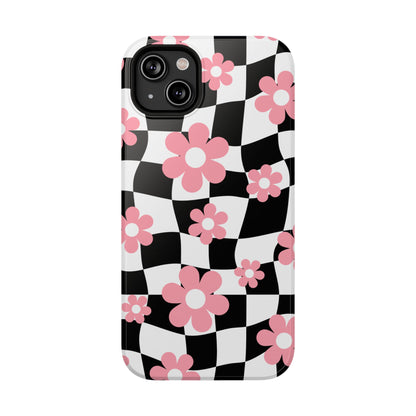Floral Wavy Checkered iPhone Case from Stella Cases
