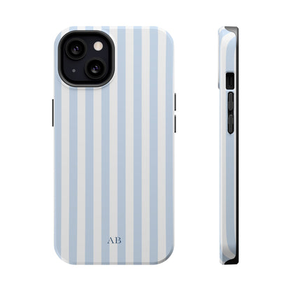Custom Initials Blue Beau iPhone Case
