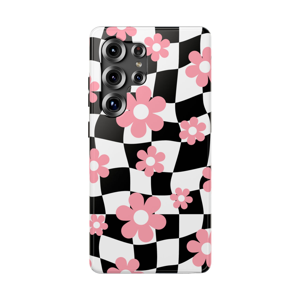 Floral Wavy Checkered Samsung Case