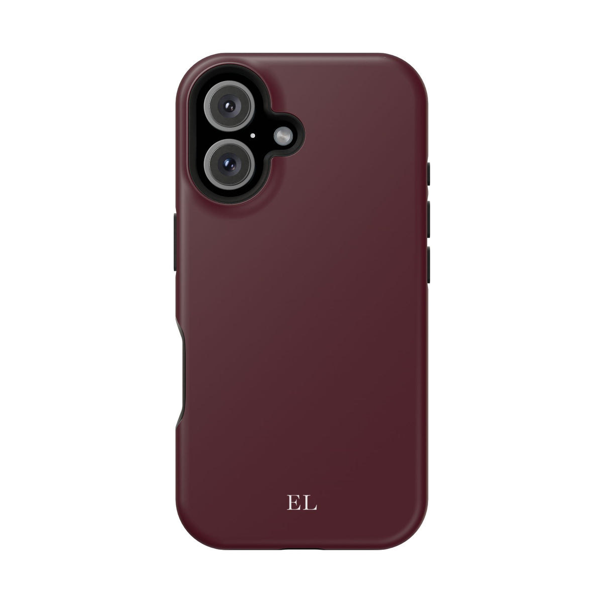 Custom Initials Burgundy iPhone Case