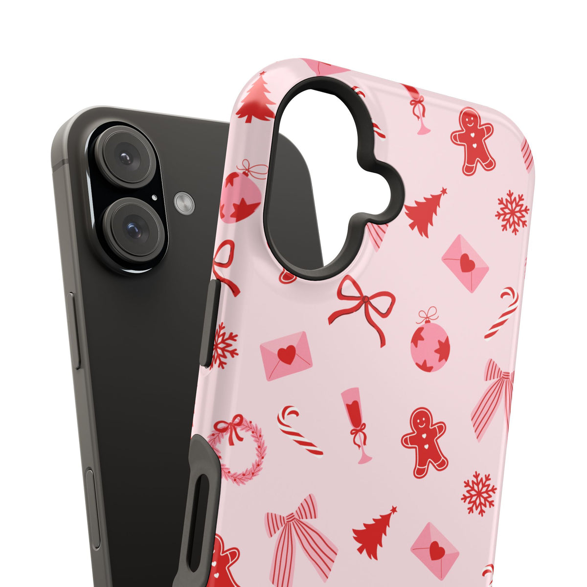 Pink & Red Holiday iPhone Case