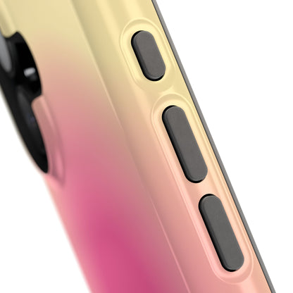 Hot Pink & Yellow Aura iPhone Case