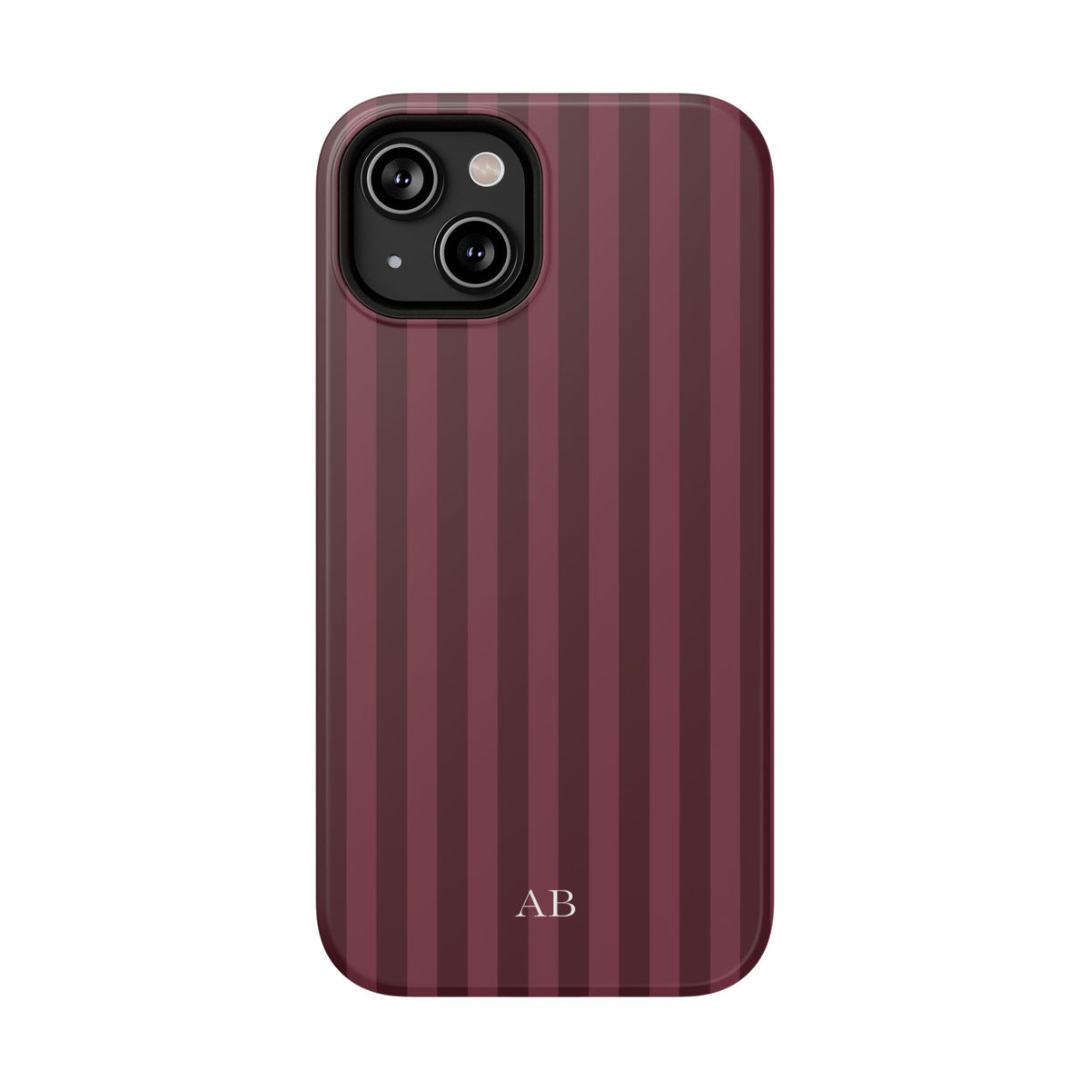 Custom Burgundy Stripes iPhone Case