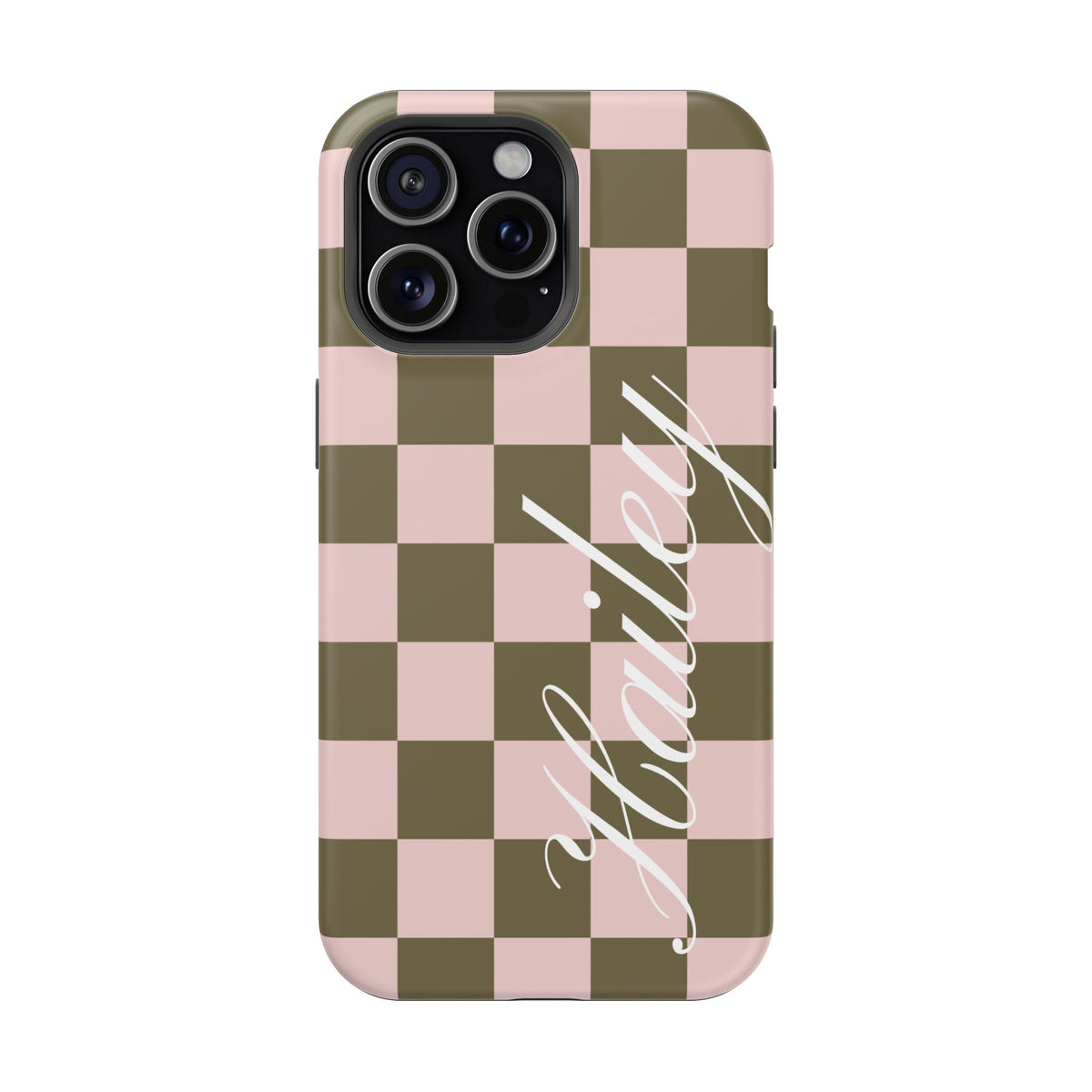 Custom Pistachio Checkered iPhone Case