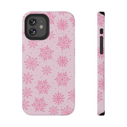 Pink Snowflakes iPhone Case