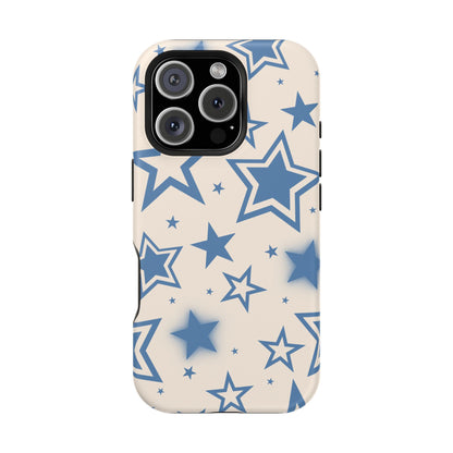 Beige & Blue Stardust iPhone Case