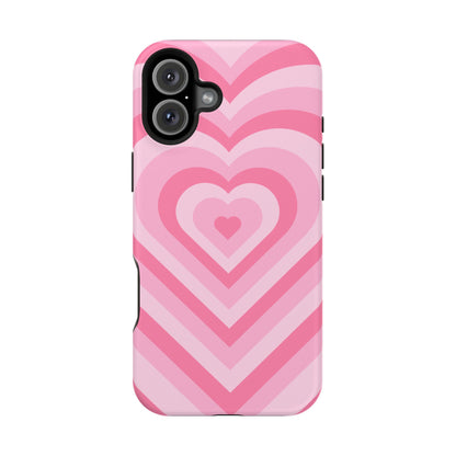 Pink Glowing Hearts iPhone Case
