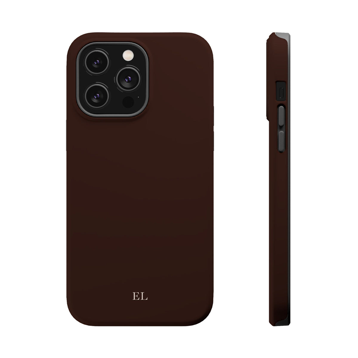 Custom Initials Mocha iPhone Case