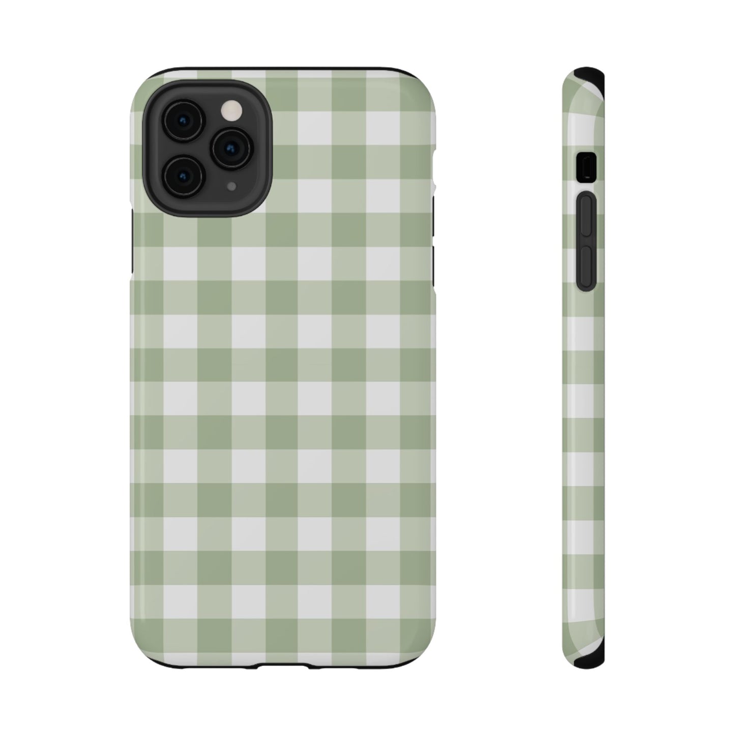 Green Gingham iPhone Case