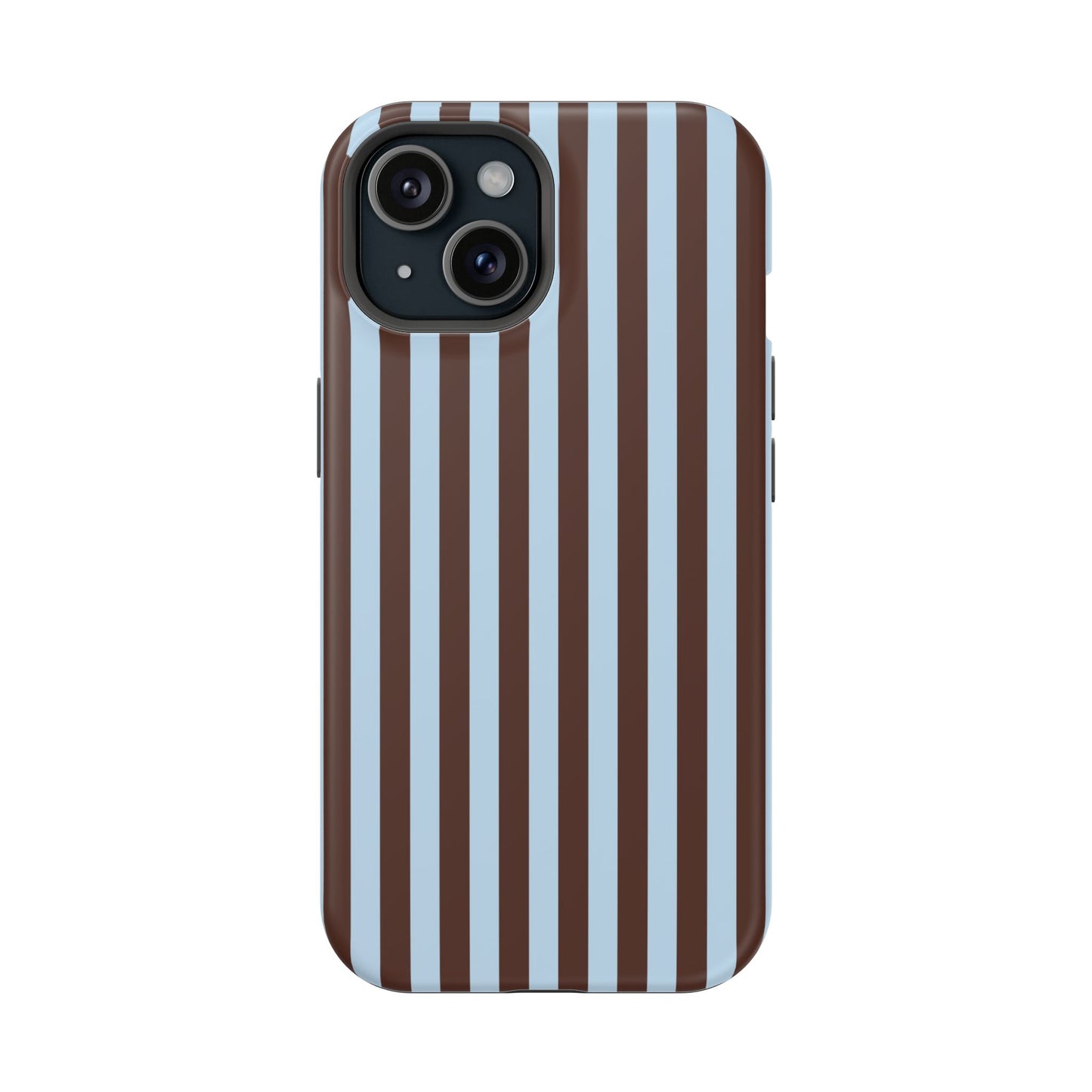 Blue Latte Stripes iPhone Case