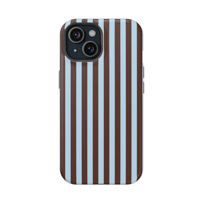 Blue Latte Stripes iPhone Case