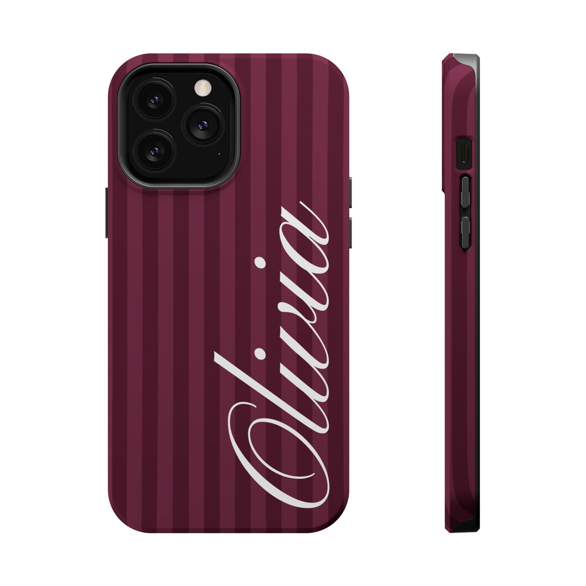 Custom Plum Stripes iPhone Case