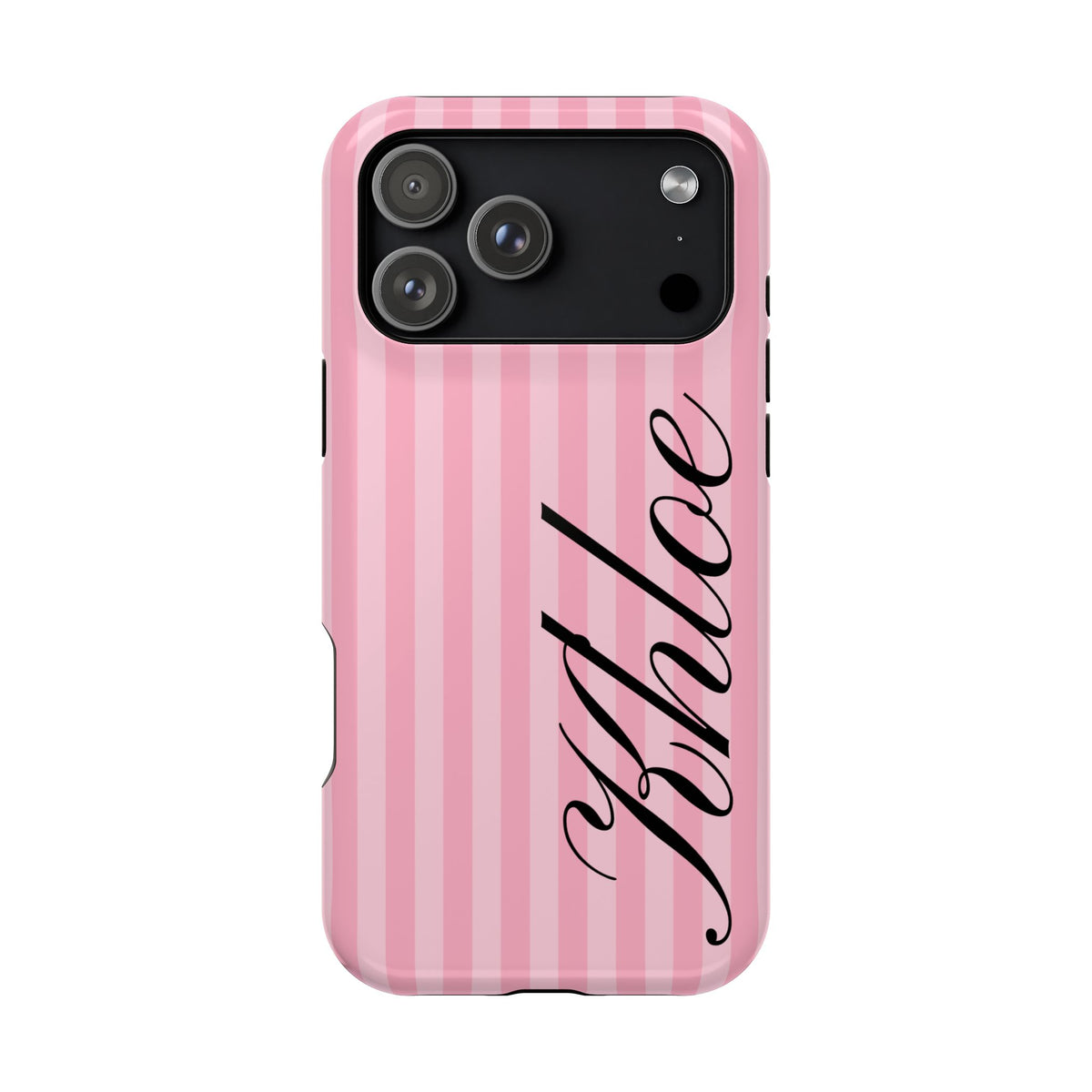 Personalized Bubblegum Stripes iPhone Case
