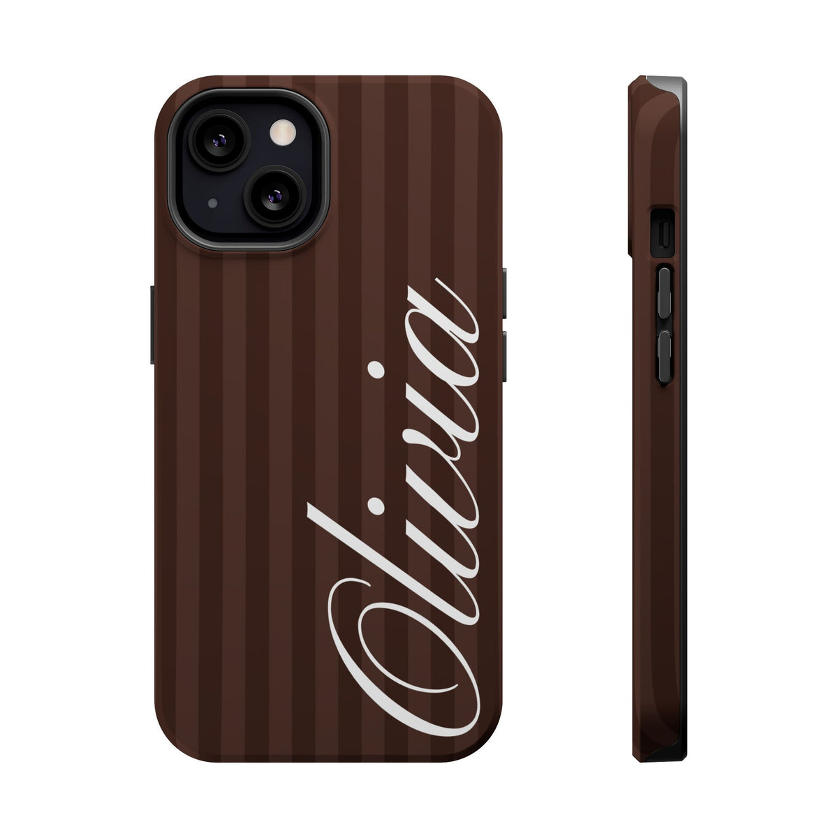 Custom Mocha Stripes iPhone Case