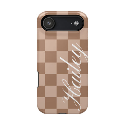 Custom Toffee Checkered iPhone Case