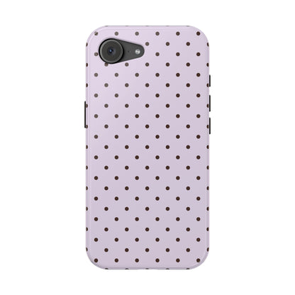 Berry Mocha Mini Dots iPhone Case