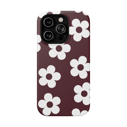 Burgundy Flowers iPhone Case