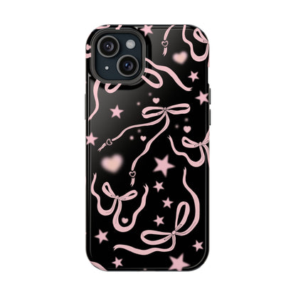 Black Cosmic Bows iPhone Case from Stella Cases